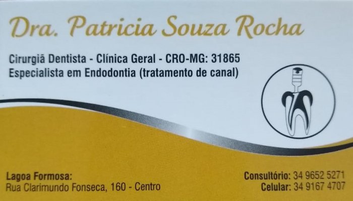 Dra. Patrícia Souza Rocha - Lagoa Formosa - Parceiros - Grupo Patense - Patos de Minas - MG